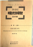 二十世纪中国古代文学研究史 封面