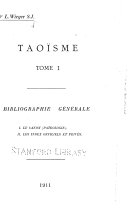 Taoïsme ...: Bibliographie générale 封面