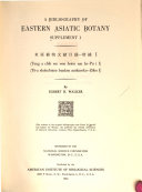 A Bibliography of Eastern Asiatic Botany 封面