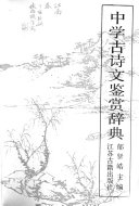 中学古诗文鉴赏辞典 封面