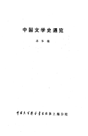 中国文学史通览 封面