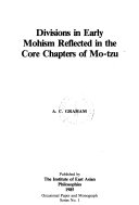 Divisions in Early Mohism Reflected in the Core Chapters of Mo-tzu 封面
