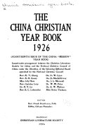 The China Christian Year Book 封面