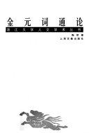 金元词通论 封面