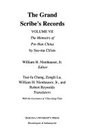 The Grand Scribe's Records: The memoirs of pre-Han China 封面