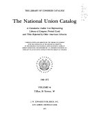 The National Union Catalogs, 1963- 封面