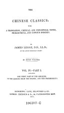 The Chinese Classics: with a Translation, Critical and Exegetical Notes, Prolegomena, and Copious Indexes ; in Seven Volumes 封面