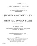Treaties, Conventions, Etc., Between China and Foreign States 封面