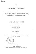 The *Chinese Classics : with a Translation, Critical and Exegetical Notes, Prolegomena, and Copious Indexes 封面