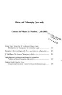 History of Philosophy Quarterly 封面