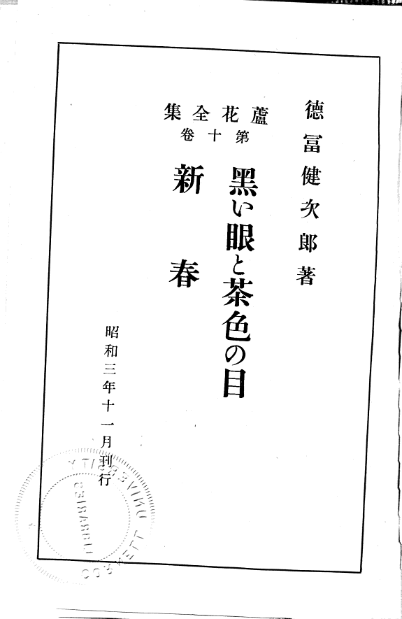 黒い眼と茶色の目 封面