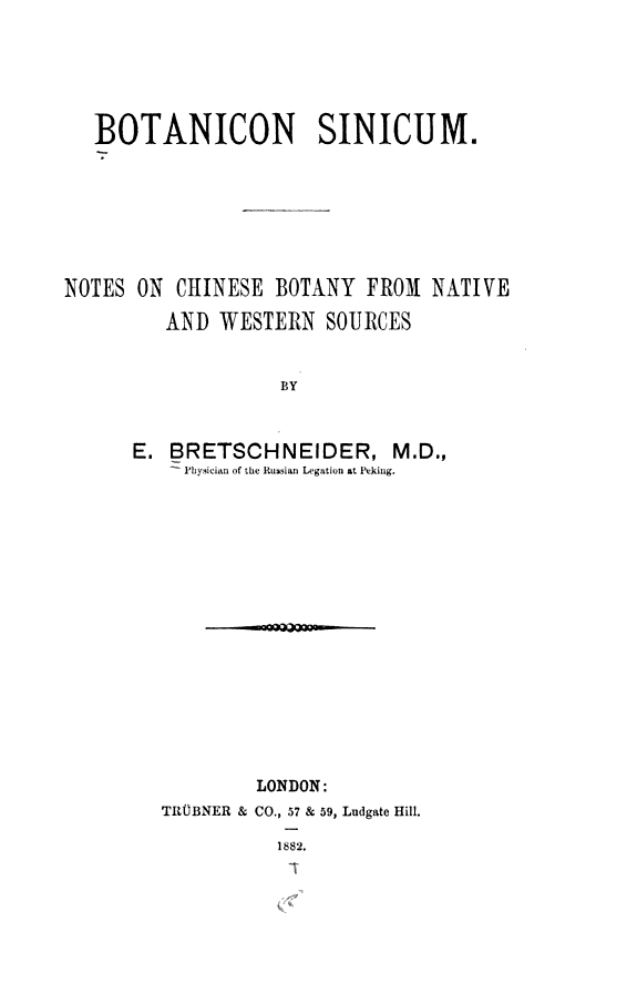 Botanicon Sinicum 封面