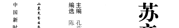 苏童研究资料 封面