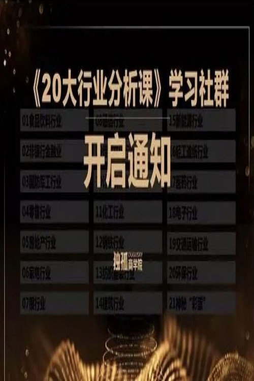 老裘的20大行业分析课 封面