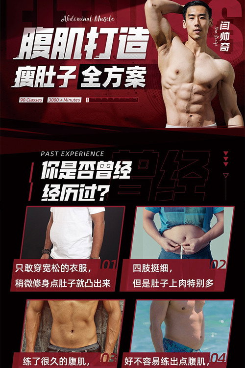 男性腹肌打造瘦肚子，全套减脂增肌方案 封面