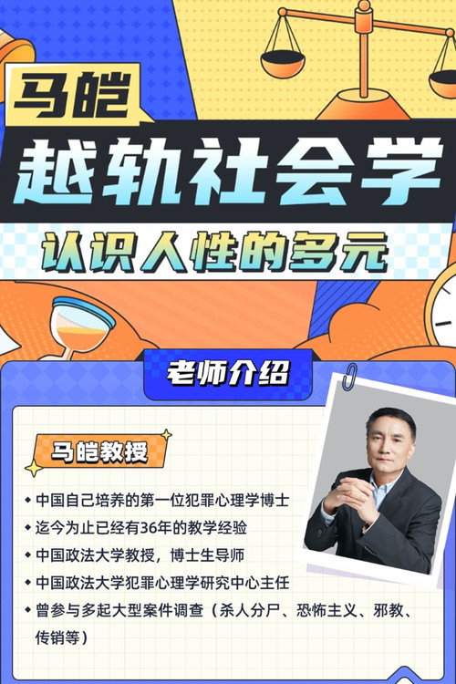 马皑教授的社会学:人类的越轨行为研究 封面